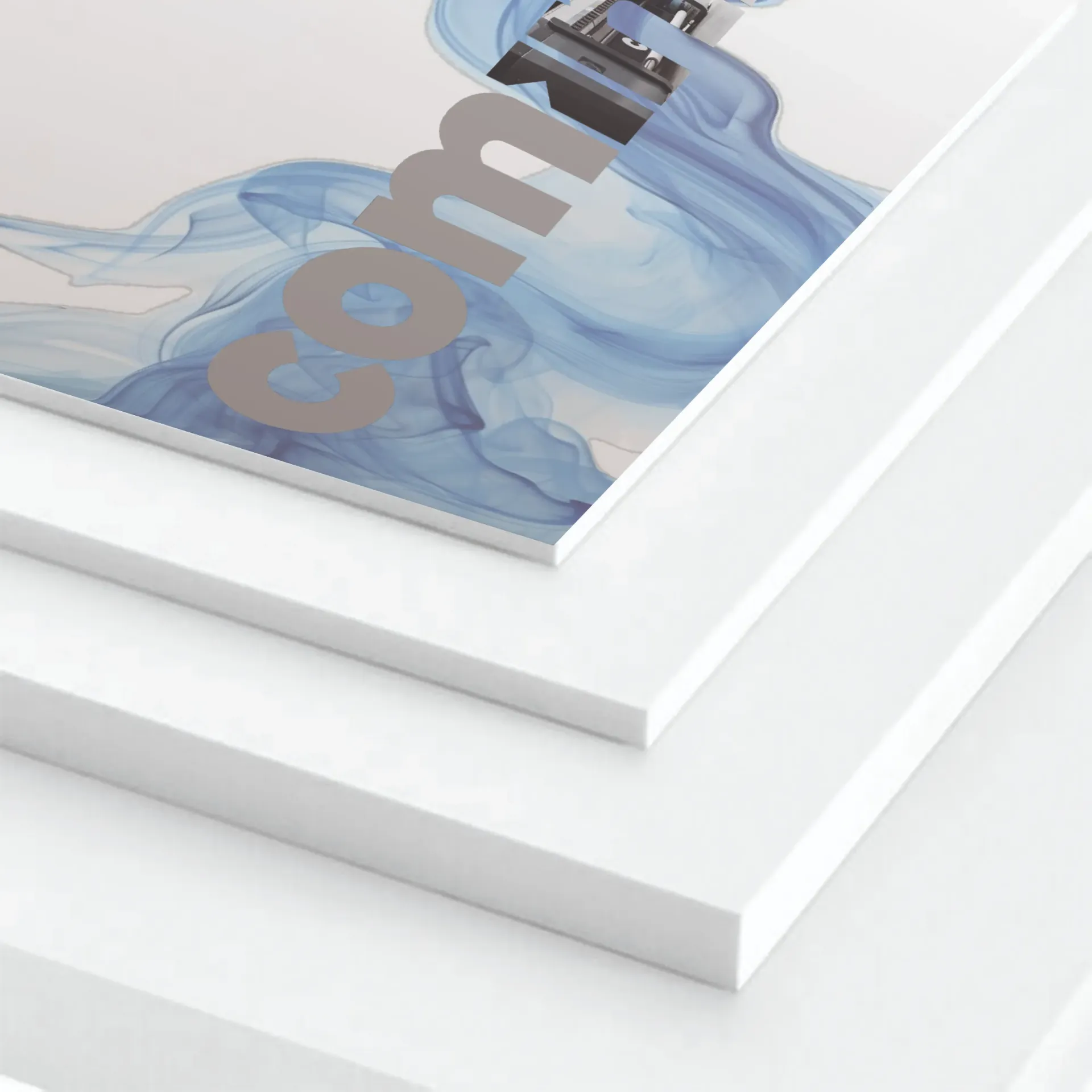 PVC Expansé  - Forex (3 mm, Blanc, Recto, Au format, Avec)